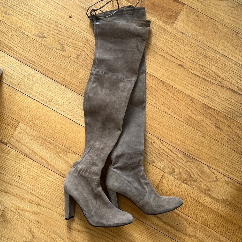 Stuart Weitzman Highland Over The Knee Boots Taupe